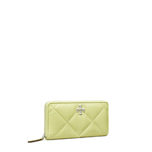 Women Kira Diamond Quilt Zip Continental Wallet - Pear