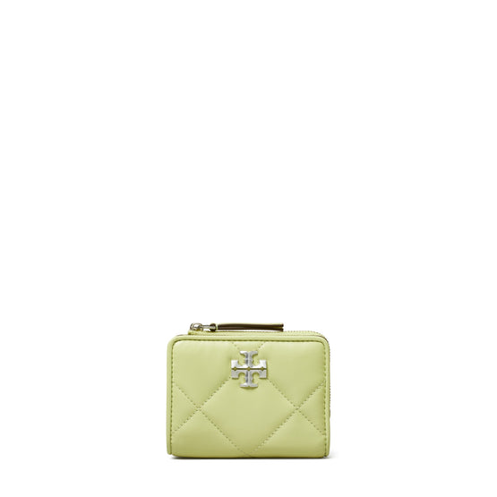 Women Kira Diamond Quilt Bi-Fold Wallet - Pear