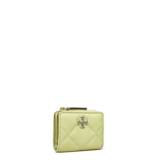 Women Kira Diamond Quilt Bi-Fold Wallet - Pear