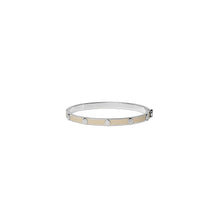 Women Icon Enamel Hinge Bracelet - Tory Silver / Sand