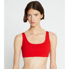 Women Compression Scoop Bra - Radiant Red