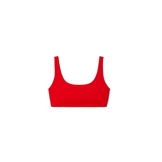 Women Compression Scoop Bra - Radiant Red
