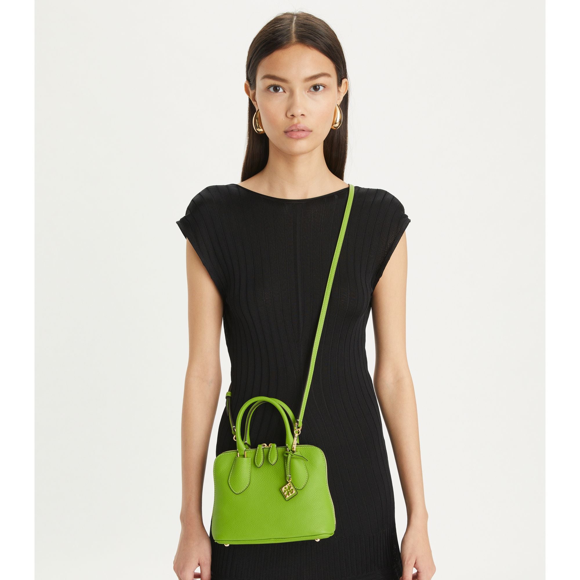 Women Mini Pebbled Swing Bag - Wheat Grass