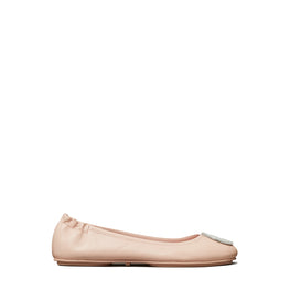 Women Minnie Travel Ballet With Pave Logo - Shell Pink / Silver
