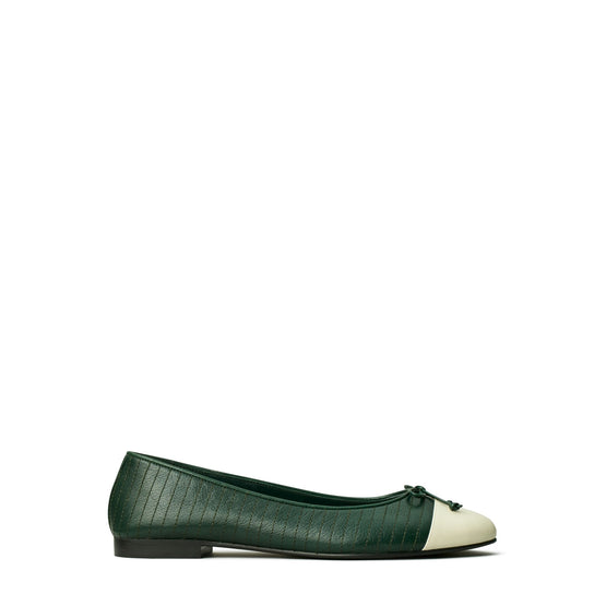 Women Cap-Toe Quilted Ballet - Vintage Fern / New Ivory