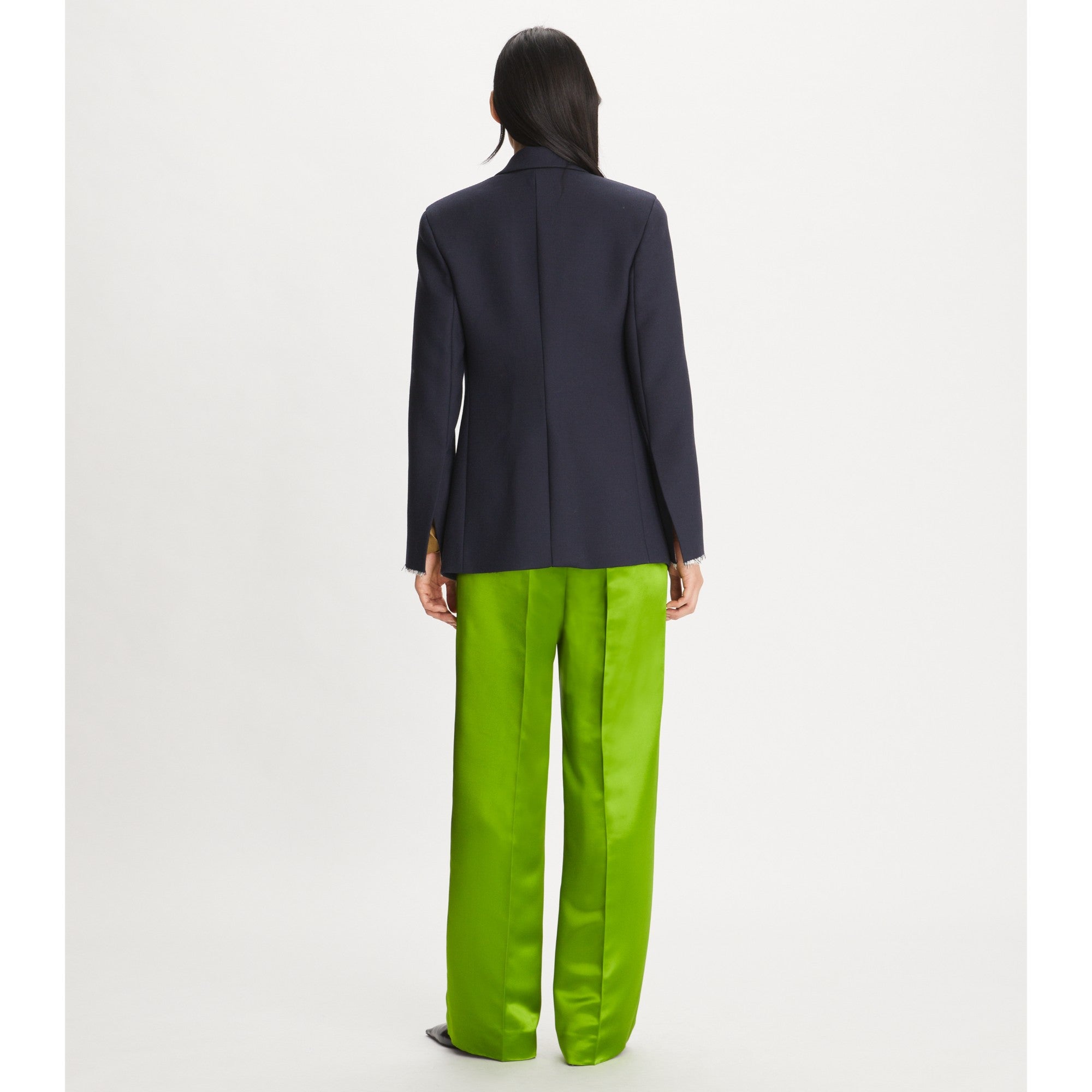 Women Viscose Satin Pant - Brilliant Green