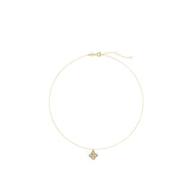 Women Forget Me Not Clover Pendant Necklace - Tory Gold / Crystal