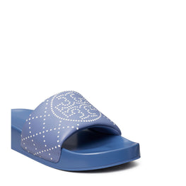 Women Double T Pool Slide - Saphire / Jeans Blue