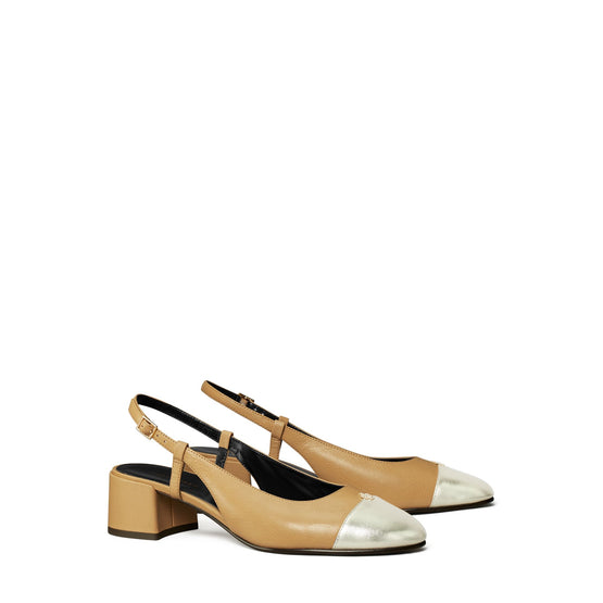 Women Cap-Toe Slingback 45Mm - Ginger Shortbread / Spark Gold