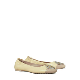 Women Claire Cap-Toe Ballet - Lemon Swirl / Stone Gray