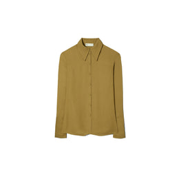 Women Cuffed Viscose Shirt - Ash Green