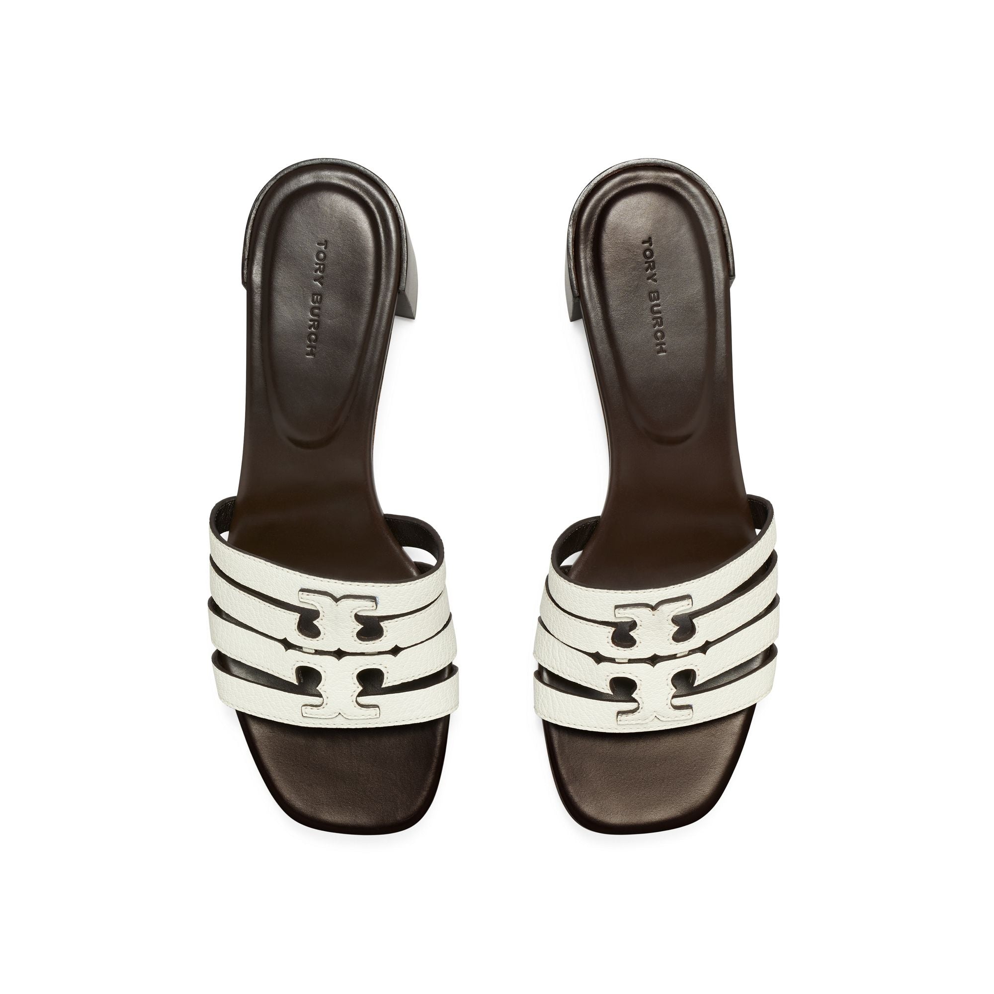 Women Ines Cage Heel Mule Sandal 55Mm - Blanc / Coco