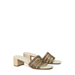 Women Ines Cage Heel Mule Sandal 55Mm - Wild Mushroom / New Ivory