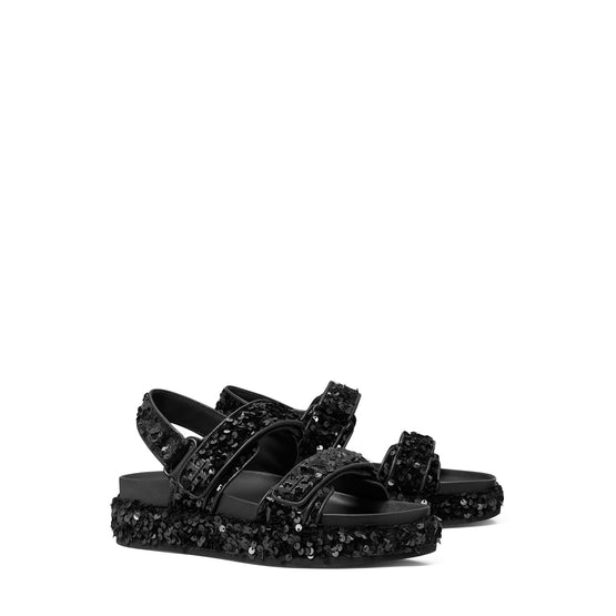 Women Kira Sport Sandal - Black Sequins