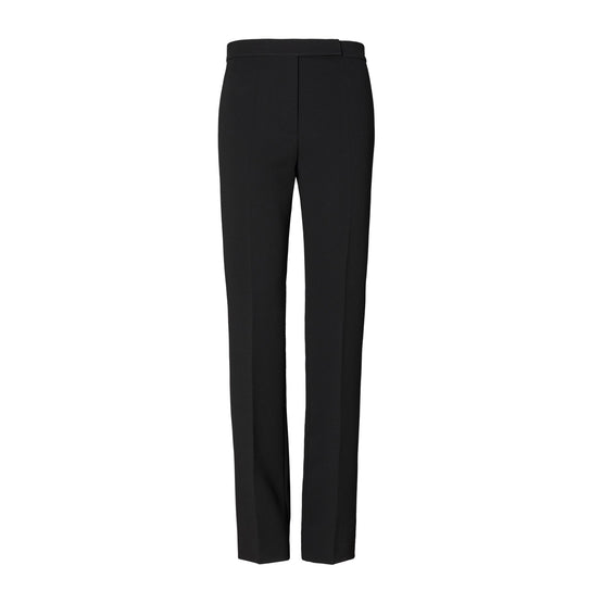 Women Boot-Cut Crepe Pant - Black