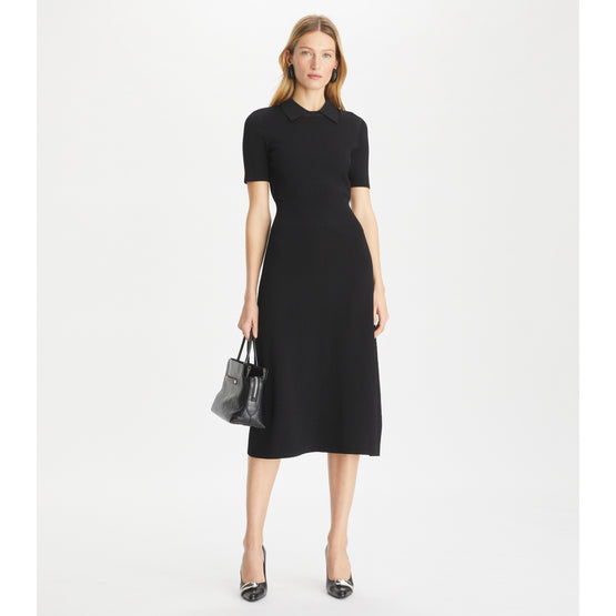 Women Viscose Sweater Dress - Black