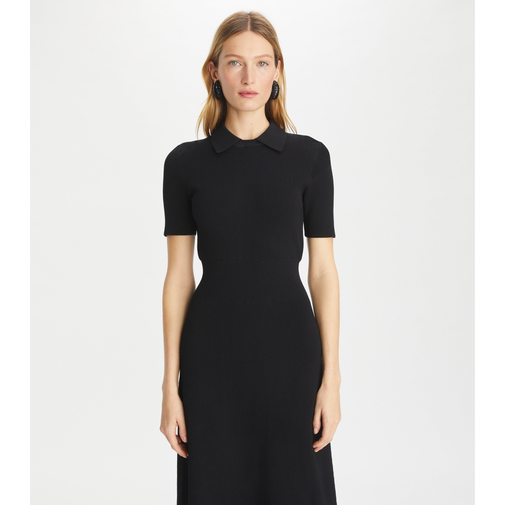 Women Viscose Sweater Dress - Black