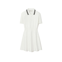 Women Tech Knit Dress - Snow White / Black