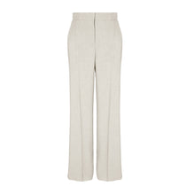 Women Tailored Drapey Melange Pants - Light Gray Melange