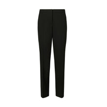 Women Cropped Slim Wool Pant - Black