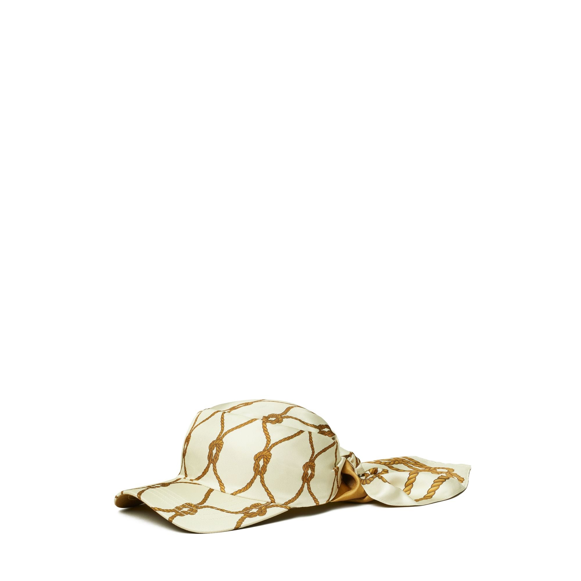 Women Silk Visor - Brown Knot