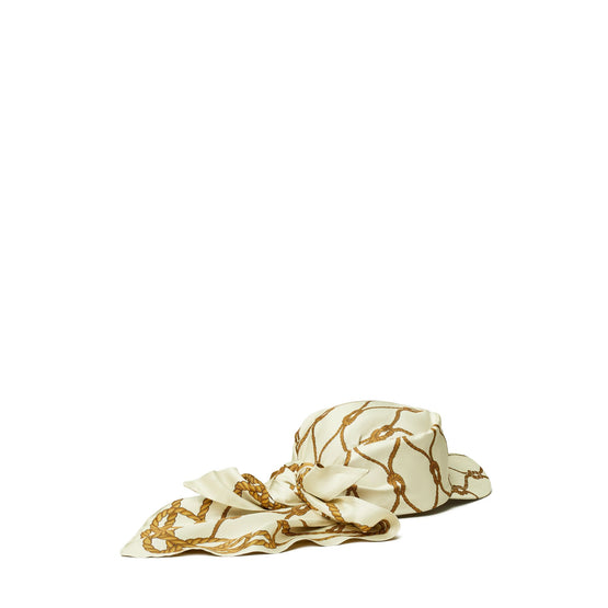 Women Silk Visor - Brown Knot