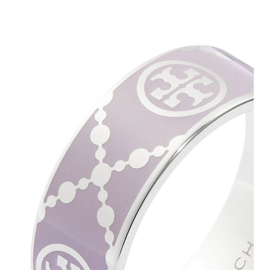 Women Icon T Monogram Ring - Platinum / Lilac