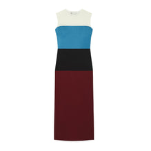 Women Colorblock Jersey Dress - Black