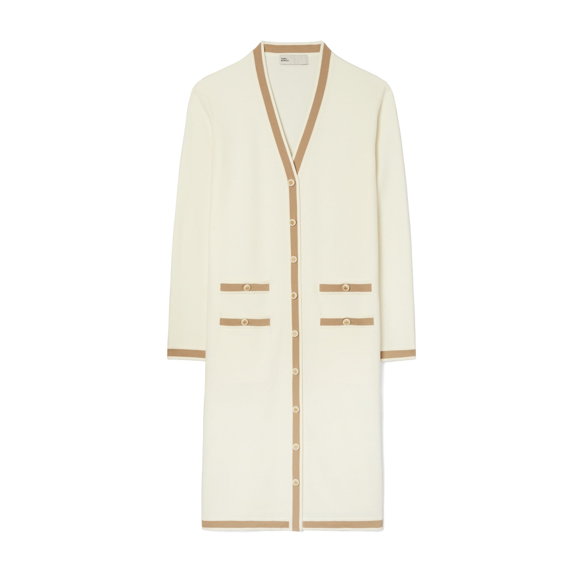 Women Long Madeline Wool Cardigan - Ivory