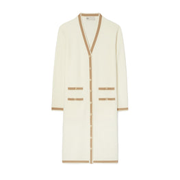Women Long Madeline Wool Cardigan - Ivory