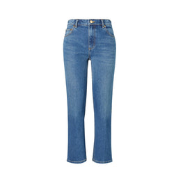 Women Cropped Flared Jeans - Dark Vintage Wash