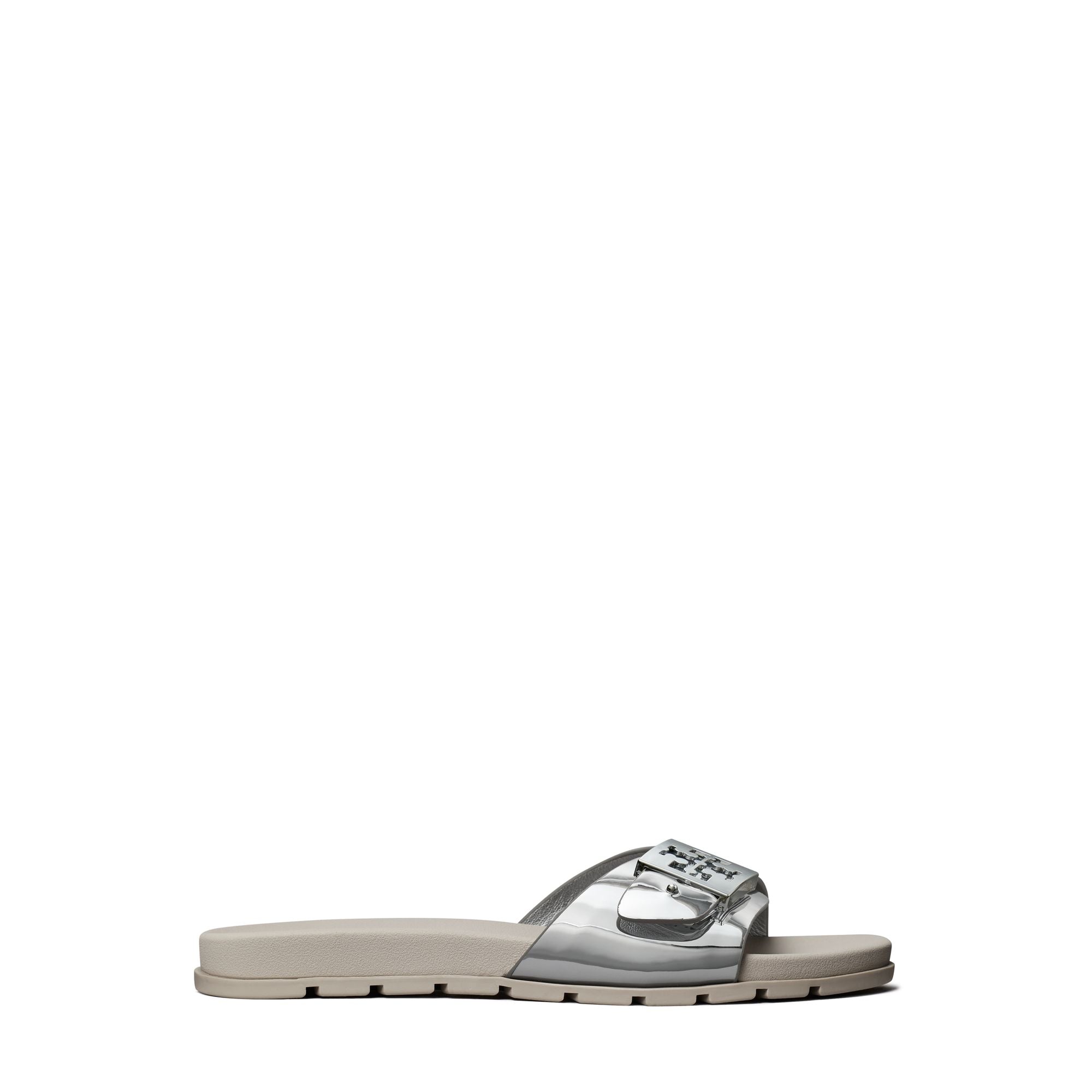 Women Mellow Buckle Slide - Silver / Silver / Aluminum