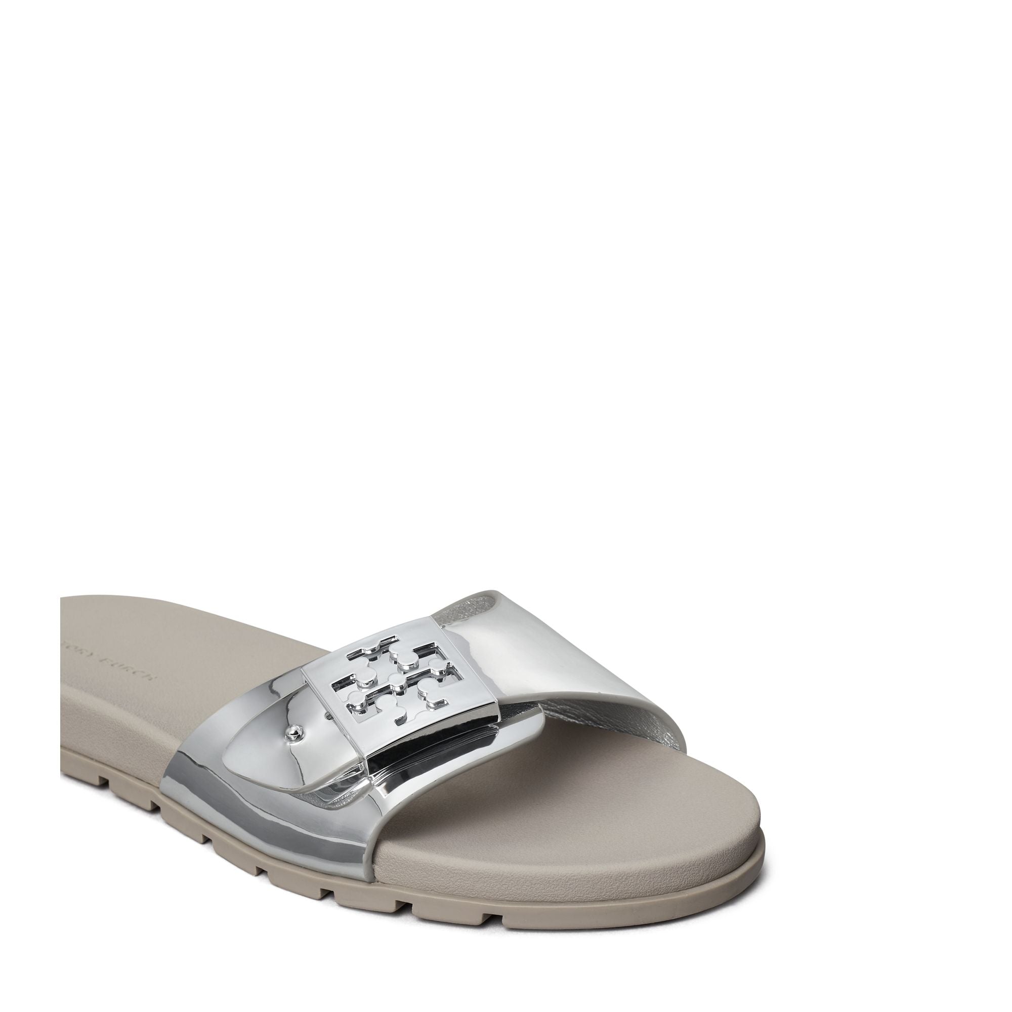 Women Mellow Buckle Slide - Silver / Silver / Aluminum