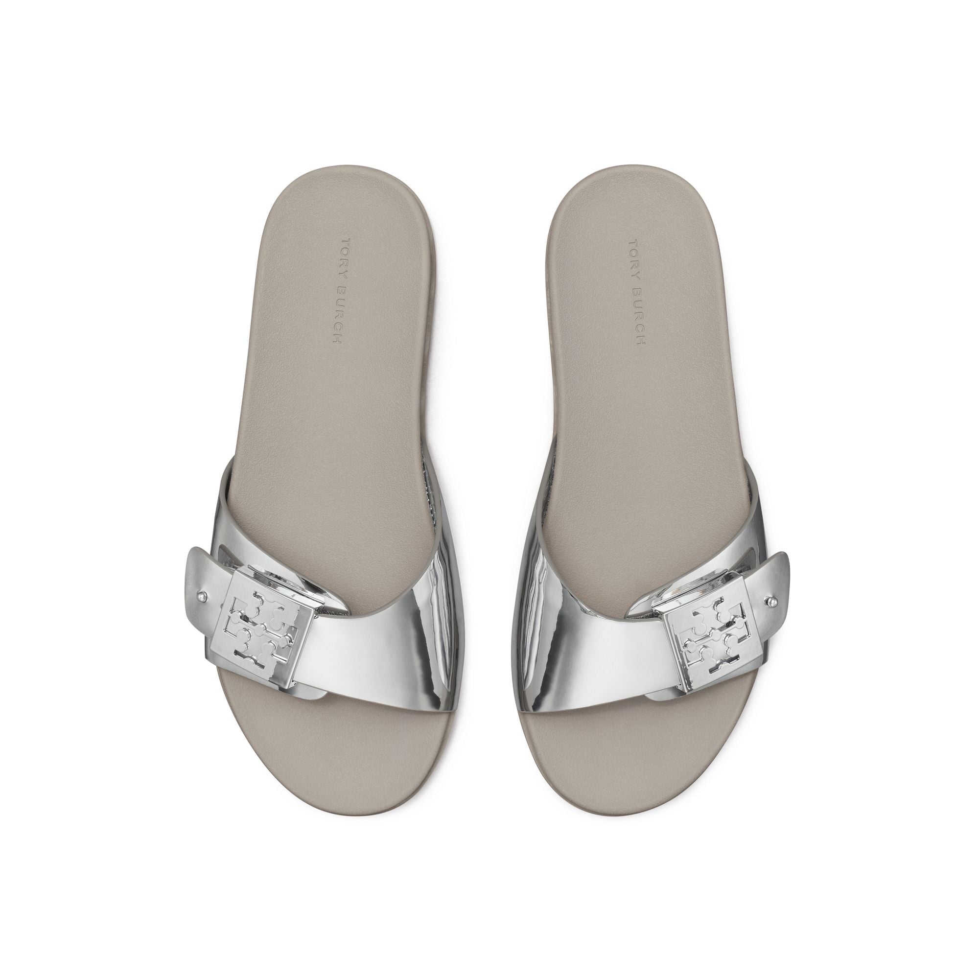 Women Mellow Buckle Slide - Silver / Silver / Aluminum