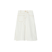 Women Denim Deconstructed Skirt - Chalk