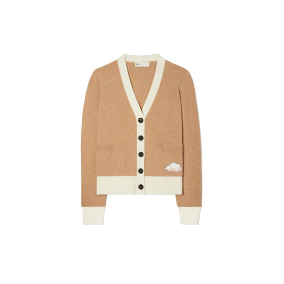Women Cloud Merino Wool Cardigan - Camel