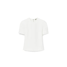 Women Funnel Neck Twill Tee - White