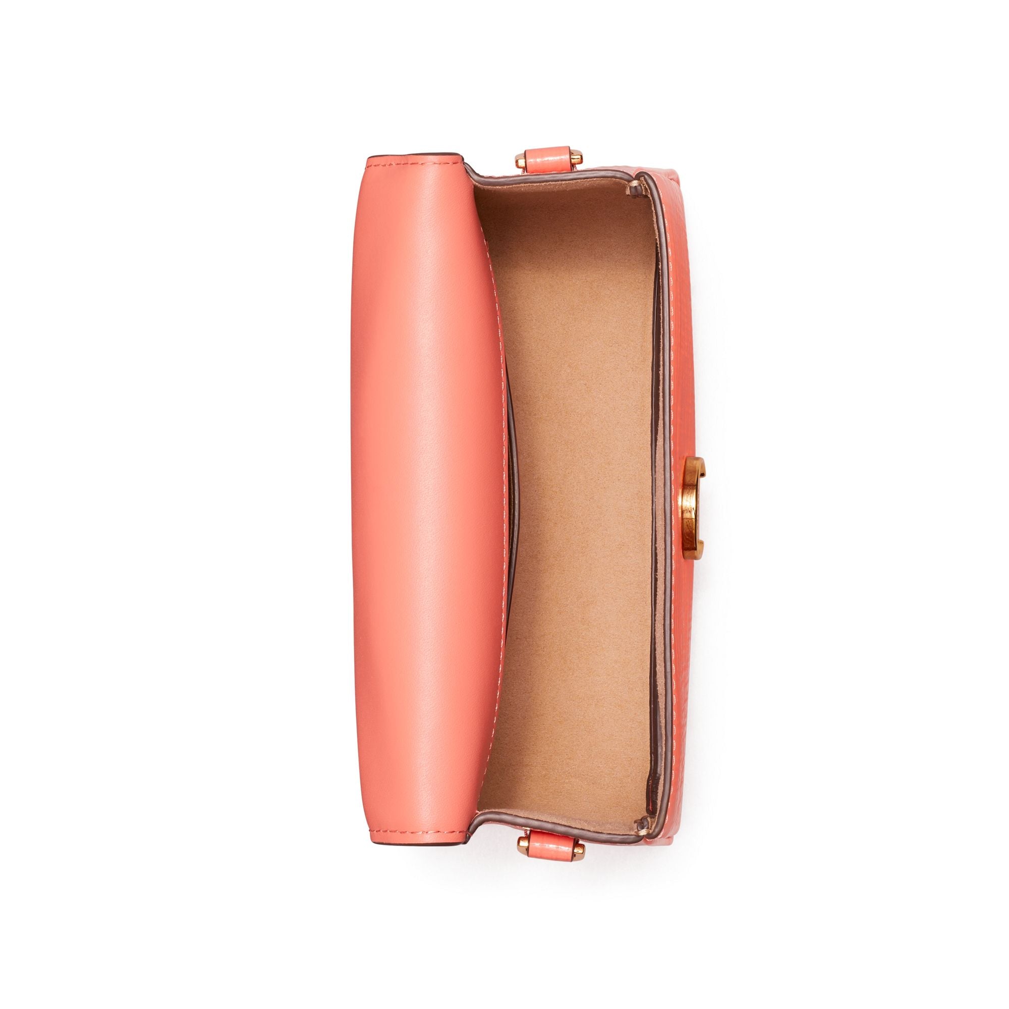 Women Robinson Crosshatched Small Top-Handle Bag - Coral Crush
