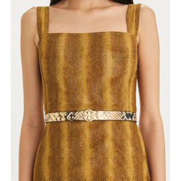 Women 1" Miller Snake Embossed Belt - Multi / Gold