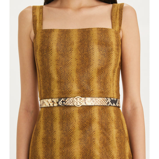 Women 1" Miller Snake Embossed Belt - Multi / Gold