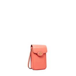 Women Robinson Crosshatched Phone Crossbody - Coral Crush