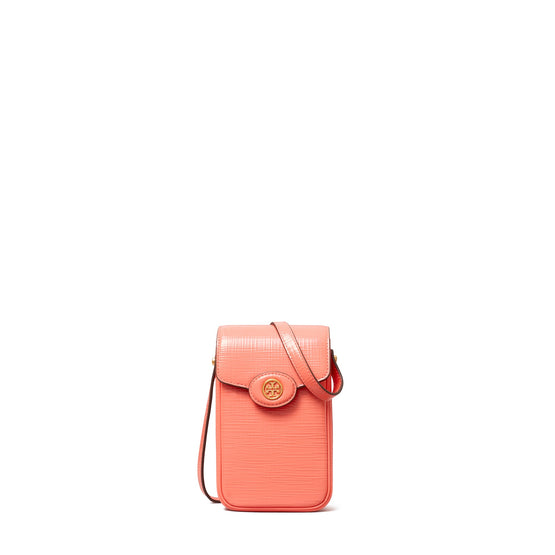 Women Robinson Crosshatched Phone Crossbody - Coral Crush