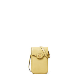 Women Robinson Crosshatched Phone Crossbody - Pale Butter