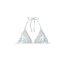 Women Printed String Bikini Top - Blue Zebra Scarf