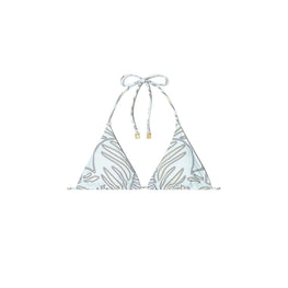 Women Printed String Bikini Top - Blue Zebra Scarf