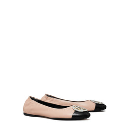 Women Claire Cap-Toe Ballet - Rose Pink / Perfect Black / Silver