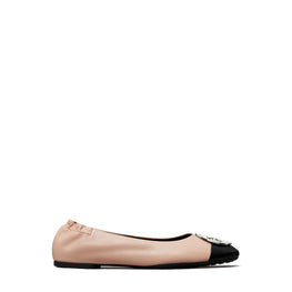 Women Claire Cap-Toe Ballet - Rose Pink / Perfect Black / Silver