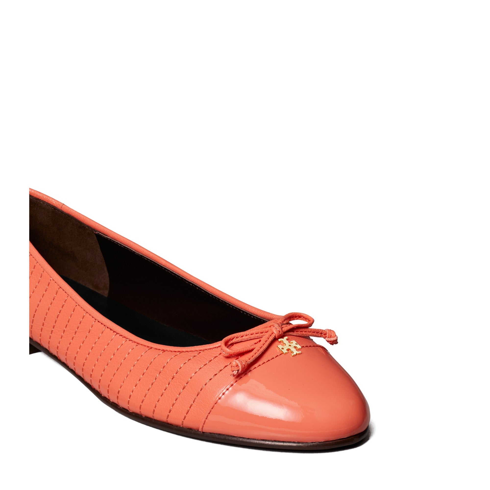 Women Cap-Toe Quilted Ballet - Coral Crush