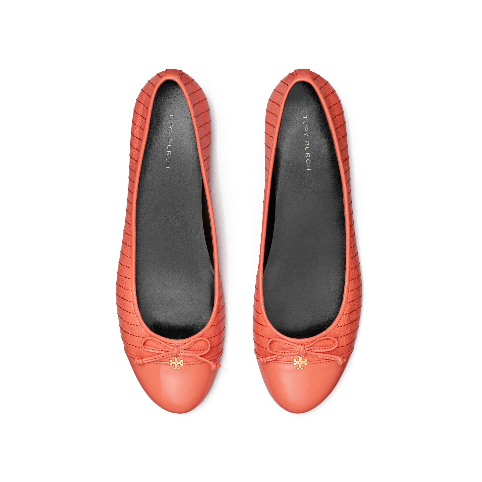 Women Cap-Toe Quilted Ballet - Coral Crush