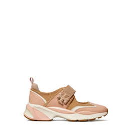 Women Good Luck Mary Jane Trainer - Pink / White